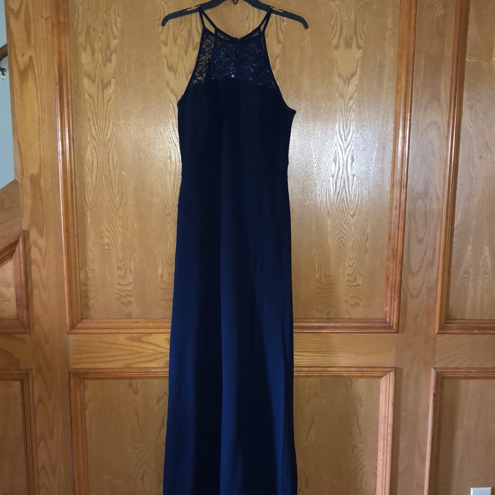 Navy blue gown